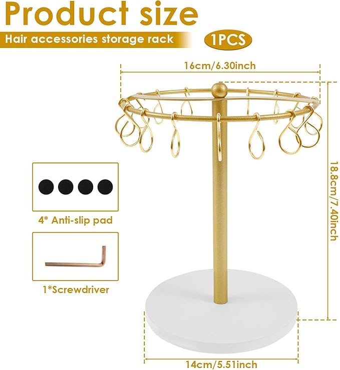 Claw Clip Holder Metal Hair Clip Organiser Space Saving Hair Accessories Display Stand Reusable Large Capacity Claw Clip Storage Rack for Living Room, Shop, Bedroom Vanity Table Beside Table