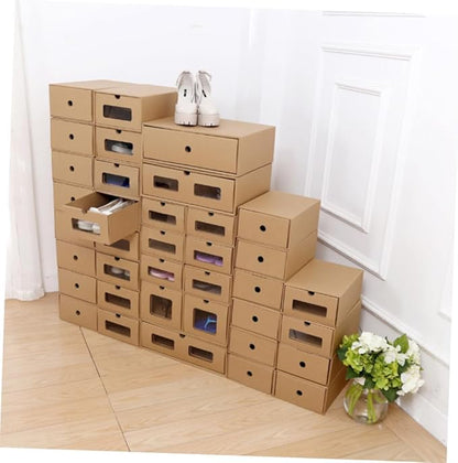 Alipis 6pcs Style Storage Container for Home Khaki Women's Shoes Organizer for Sneakers Boots and Accessories