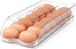 Egg Holder for Fridge,Automatic Rolling Egg Container for Refrigerator,Clear Stackable Egg Organizer with Removable Lid for Fridge Organizers and Storage,1 pack
