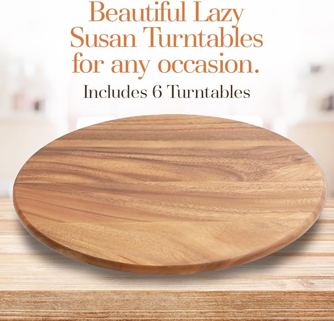 Woodard & Charles Round Lazy Susan Turntable with Stainless Steel Ball Bearing Mechanism - ★★Pack of 6★★