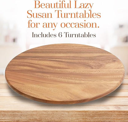 Woodard & Charles Round Lazy Susan Turntable with Stainless Steel Ball Bearing Mechanism - ★★Pack of 6★★