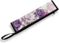 COEQINE Purple Rose Flower Utensil Holder Case for Home Work Outdoor Travel Accessories Fork Spoon Knife Organizer With Lid for Party Fashion Retro Style Floral Silverware Case