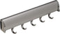 Hafele Belt Rack, Synergy Collection (Matt Aluminum with Chrome, 5 Hook, 11 7/8")