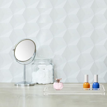 Vanity Bathroom Tray, Acrylic Rectangle Decorative Catchall Organizer Storage Tray - Clear