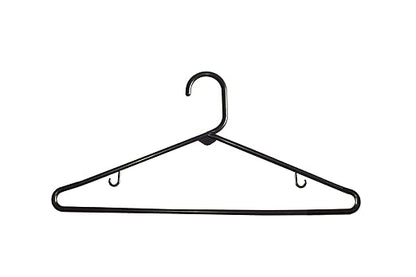 Nahanco Plastic Clothes Hangers, Black, 24/Pack (TBBHU)