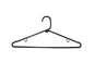 Nahanco Plastic Clothes Hangers, Black, 24/Pack (TBBHU)