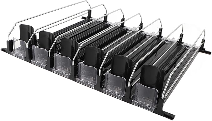 Zerodis Food Storage Packaging Drink Organizer Self Pushing Soda Can Dispenser Automatic Pusher Glide Self Pushing Soda Can Dispenser Pushing Fridge Drink Dispenser Fridge Self 6Pcs Soda