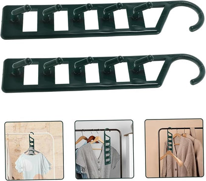 LIFKOME 6PCS Multi-Functional Closet Hangers for Clothes Heavy Duty Plastic Space Saving Hanger Organizer for Jeans Shirts Sweaters Dorm Room Storage
