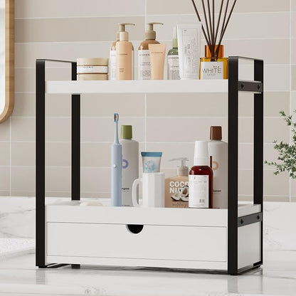 Boulphia 2-Tier Bathroom Organizer (White - New)