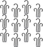 balacoo 20pcs Black Plastic Hanging Shoe Organizer Rack with Hooks for Slipper Drying and Shoe Storage for Home Dormitory and Hotel Use