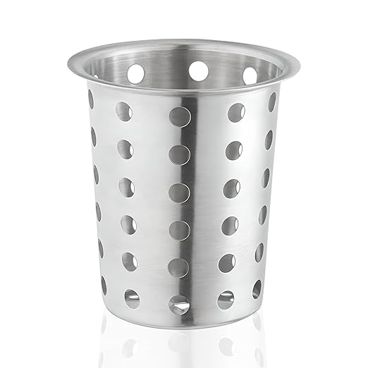 OCS Parts Stainless Steel Utensil Drying Cups | Stainless Steel | Set of 3 | Perforated Kitchen Flatware and Silverware Holder