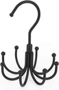 2 Pack Belt Hanger, Space Saving Belt Organizer for Closet, Max 48 Storage Capacity, Rotating Belt Rack Closet Organizers and Storage for Hanging Belt, Ties, Black