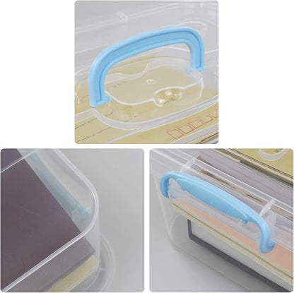 8 Quart Plastic Storage Container with Lid and Handles, 2 Packs