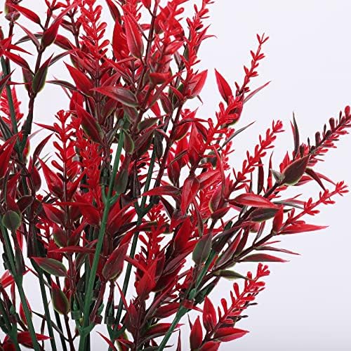 RECUTMS 12 Bundle Artificial Flower Outdoor Fake Red Flowers for Decoration - Image 3