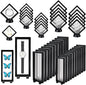 40 PCS Floating Display Case, 3D Challenge Coin Display Holder Frames with Stands, Transparent PE Jewelry Storage Box for Butterfly, Medallion, Shells, Gems, Pins, Specimen (Black)