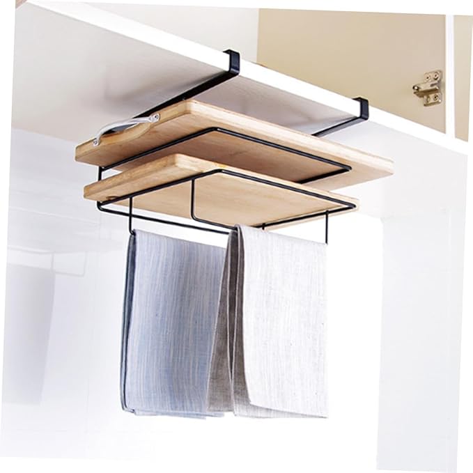 Cabilock 2pcs Door Organizer Kitchen Cabinet Door Storage Bar Organizer Cabinet Space Cutting Board Holder