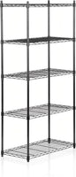 SUPER DEAL Black 5-Shelf Heavy Duty Storage Wire Shelving Unit for Restaurant Garage Pantry Kitchen Garage Rack (30L x 14W x 60H)