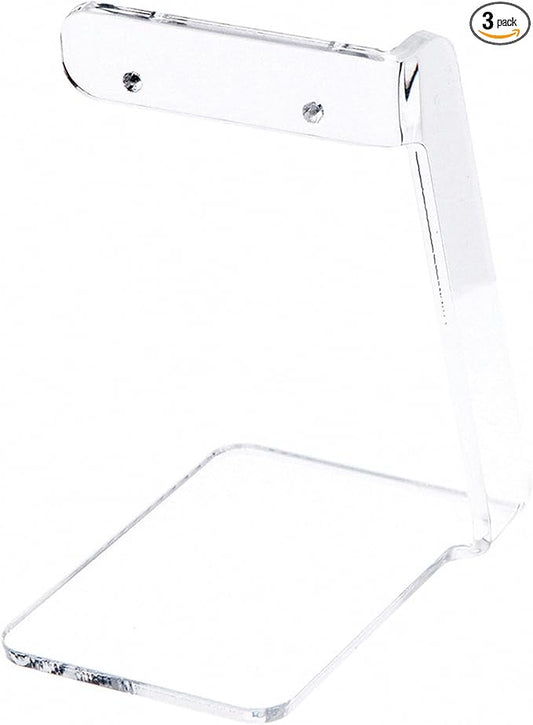 Plymor Clear Acrylic Signpost-Style Pair Hanging Earring Display Stand, 2.375" W x 3" D x 4" H (3 Pack)