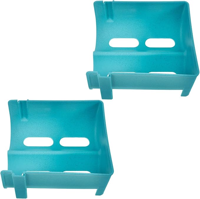 Stackable Can Fridge Organizer 2pcs Blue Beverage Storage Rack for Soda Beer Cans Pantry Drinks Refrigerator Dispenser