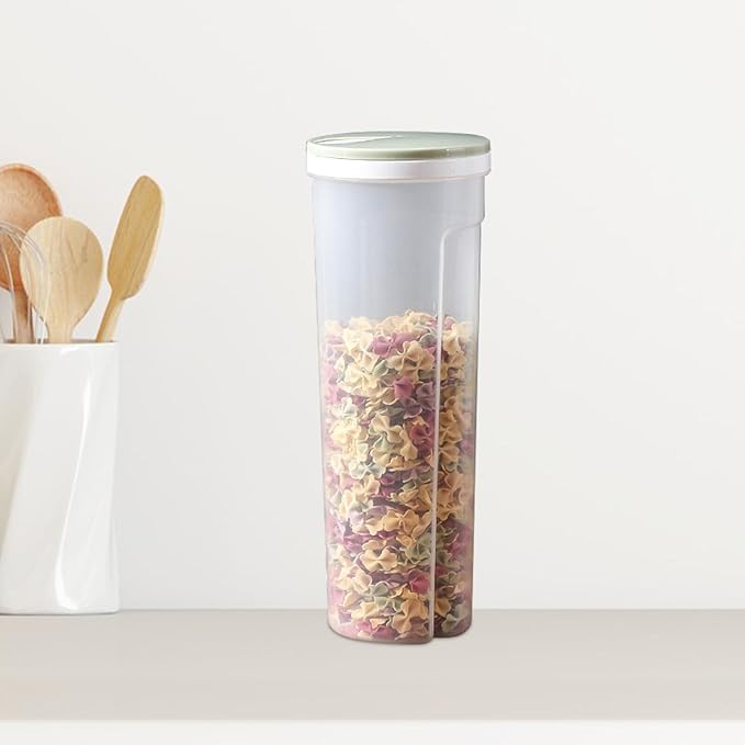 Kichvoe Reusable Pasta Keeper Container Airtight Noodle Storage Box for Pantry Organization Kitchen Grain Holder Sealed Design for Spaghetti Dried Foods Beans