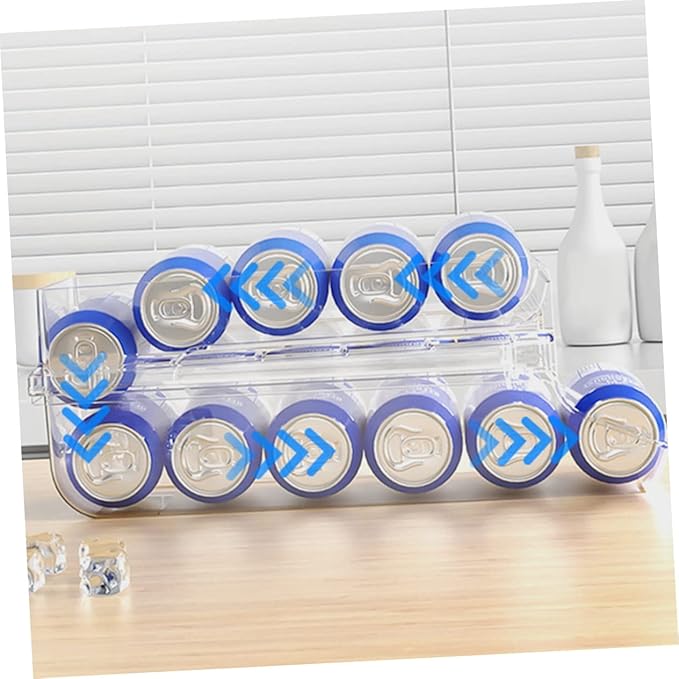 MAGICLULU Refrigerator Bins Organizer Soda Fridge Storage Box Capacity Drink Dispenser