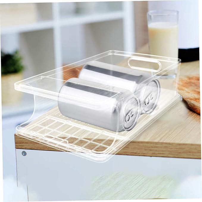 Cabilock Beverage Dispenser Stand Fridge Can Organizer Capacity Soda Can Holder for Kitchen Office