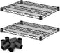 2 Pack Black Additional Wire Shelf for 18" x 24" Shelving Units, Replacement Shelves for Wire Rack