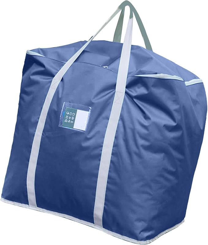 Oversize Moving Bag Waterproof Oversized Moving Bag with Zipper Design Storage Bag for Home Moving (Dark Blue)