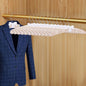 12 Pack Cotton Stripe Padded Hangers for Sweaters, 16 Inch Extra Large Rustic Style Non-Slip Coat Hangers for Women Clothing, Dresses, Lingerie, No Shoulder Bumps, Closet Organizer (Beige)