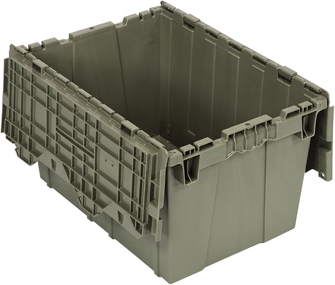 Quantum QDC2115-12 Distribution Bin, Heavy Duty Attached Top Container, 15"W x 21-3/4"L x 12-3/4"H Overall Size, 1.67 Cu. ft. Volume