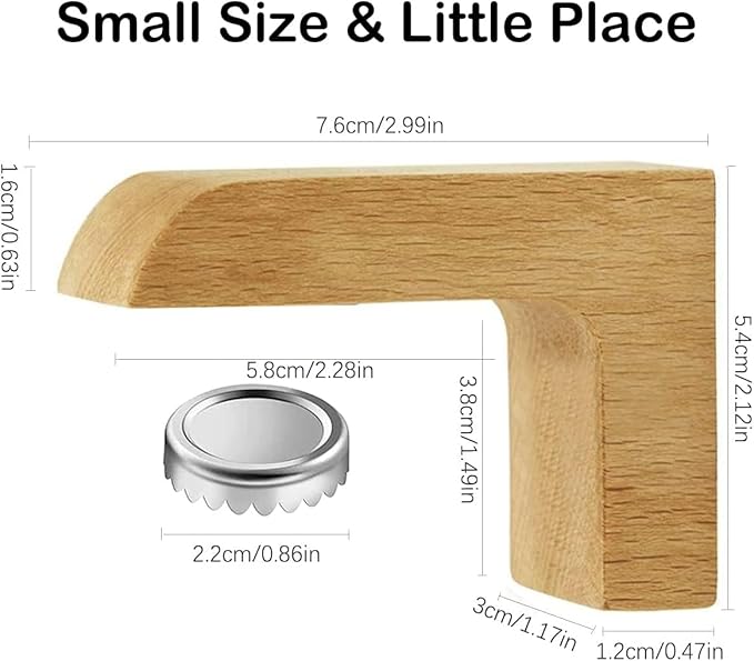 Magnetic Wooden soap Holder for Shower Wall, Storage for Soaps & Beard Shampoo Bars - Wooden soap Dish Dispenser Bathroom Kitchen & Shower