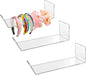 Headband Holder Wall Mount, 3-Pack Clear Acrylic Headband Organizer and Hair Tie Storage Rack, Wall-Mounted Display for Hair Accessories, Jewelry, Scarves for Women Girls