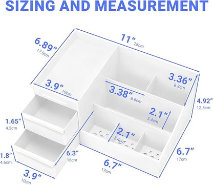 Makeup Organizer with Drawers, Cosmetic Organizer for Vanity Dresser Bathroom Countertop, Large CapacityOrganizer for Skincare, Lipstick, Palettes (1 Pack Makeup Organizer)