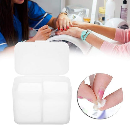 2-Grid Nail Storage Box, Transparent Cosmetic Organizer for Nail Polish, Remover Pads, Cotton & Crafts, Multi-Purpose Storage Container for Tools and Accessories