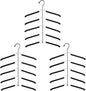 3-Pack 5-in-1 Space Saving Blouse Hangers - Non-Slip Padded Swing Arm Coat Hangers, Heavy Duty Stainless Steel for Shirts & Sweaters (Black)