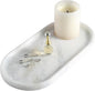 Koville African Natural Marble Decorative Tray, 12"x6" - Countertop Organizer, Catchall Tray for Perfume, Candles, Jewelry