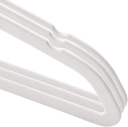Casafield 50 Velvet Kid's Hangers - 14" Size for Children's Clothes - Ivory