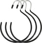 XGNG 3PCS Black Non-Slip Belt Rack Tie Hanging Hooks Closet Accessories Scarf Ring Hangers Scarf Organizer Storage Holders for Ties Scarves Belts Tank Tops Pashminas