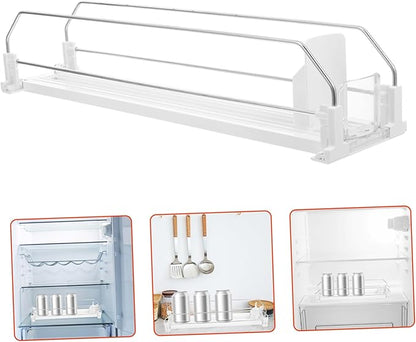 Modern Beverage Storage Box Fridge Drink Organizer Soda Can Dispenser Pusher Glide Touchless for Refrigerator Supermarket Display