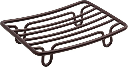Bar Soap Dish Holder for Shower Bathroom Stainless Steel Rust Proof Self Draining, Bronze-1 Pack