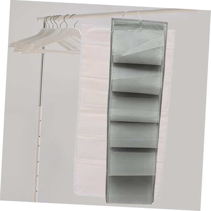 SOLUSTRE Hanging Shoe Storage Bag 12 Pocket Organizer for Shoes Socks and Underwear Multi-Layer Wall-Mounted Storage Solution for Closet and Door Use