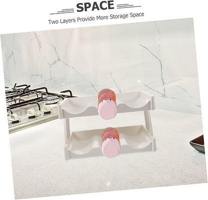 COLLBATH Cup Organizer Kitchen Countertop Storage Rack Two Tier Mug Holder for Tea Cup