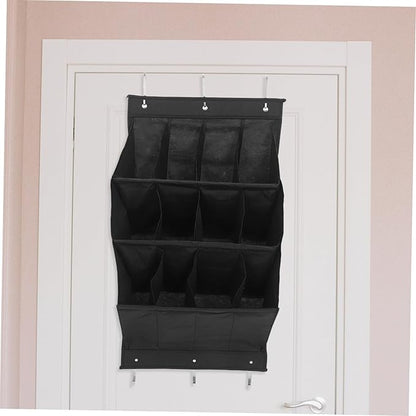 Ciieeo 12Grid Over the Door Shoe Organizer Wall Mounted Storage Rack for Shoes Accessories More Tool Installation for Narrow Doors Closets