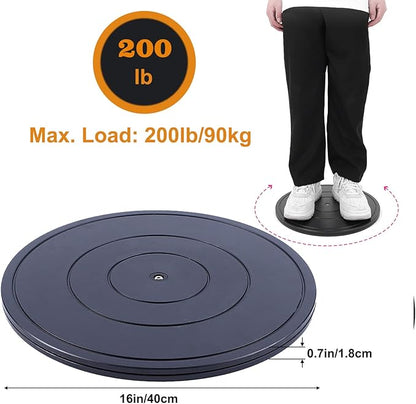 2 PCS 16 Inch Lazy Susan Turntable Heavy Duty Rotating Swivel Stand Lazy Susan with Steel Ball Bearings Flat Base Stand for TV/Computer/Monitor/Arts/Crafts/Bonsai/Statue/Cabinet Organizer