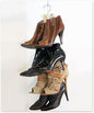 Boottique Boot Organizer: The Boot Rack - Fits in Most Closets- Hangs, Holds, Shapes, & Protects every size and style of Boots (Boot Stax Vertical Storage System with 6 Boot Hangers- Silver Hangers)