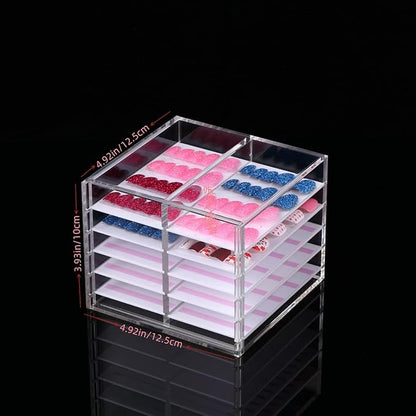 10 Layers Nail Art Extensions Storage Organizer,Cosmetic Makeup Container Box,Clear Case Cabinet Display for Nail Supplies Artists,Home & Nail Salon (10 Layers for Nail)