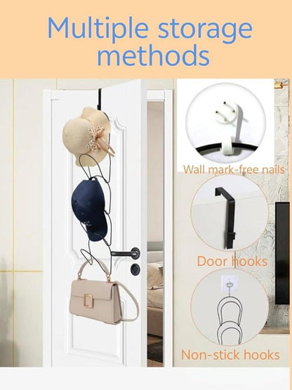 10 Piece Set Wig Organizer Wig Storage Rack, Saves Space, Used for Storing Wigs Behind Doors, Wardrobes, Walls, Bathroom Hat Racks, and Hanger Style Wigs (Black)