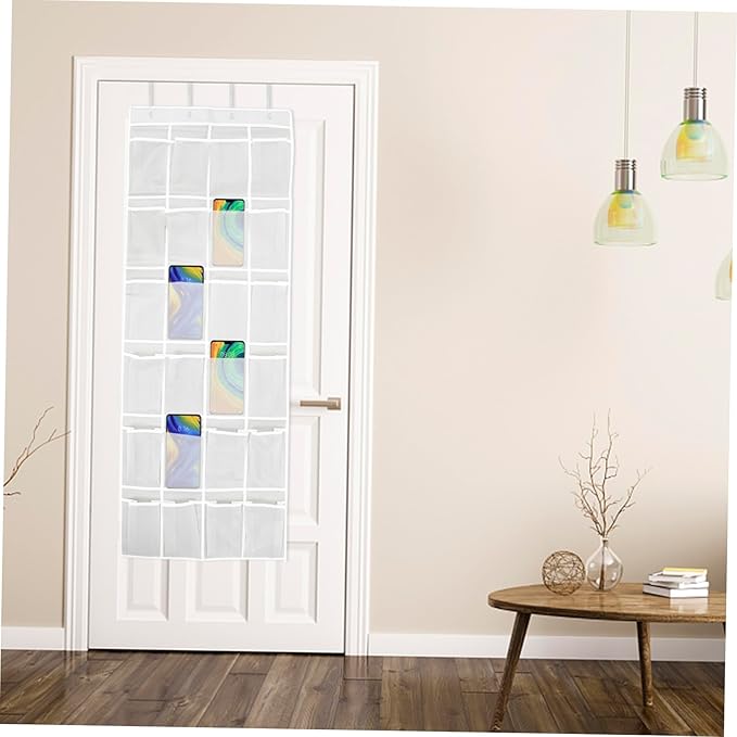 24-Cell Over-Door Hanging Storage Bag for Shoes Keys and Small Items Wall-Mounted Organizer Pouch Sturdy Fabric for Home Decoration and Organization