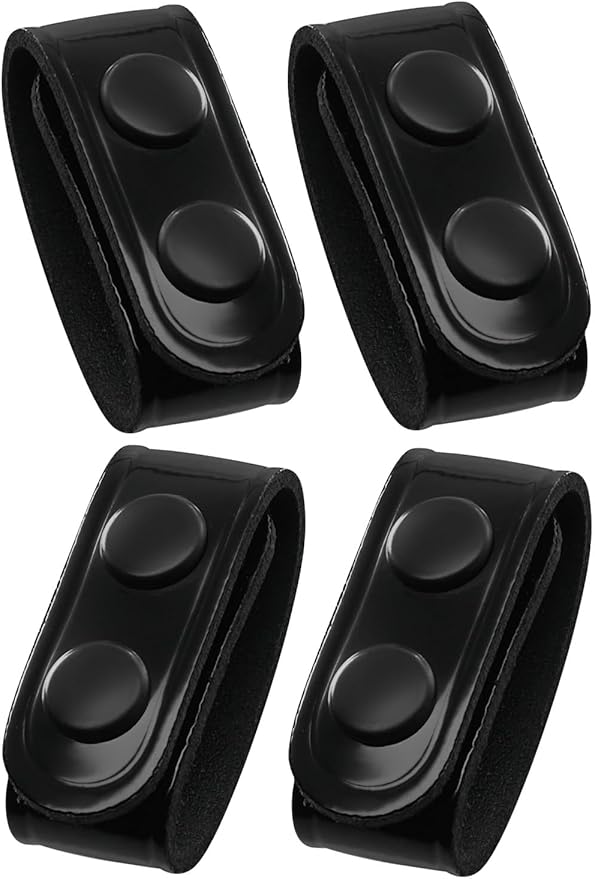 Perfect Fit Shield Wallets Duty Belt Keeper with Double Snap Closure (Pack of 4)
