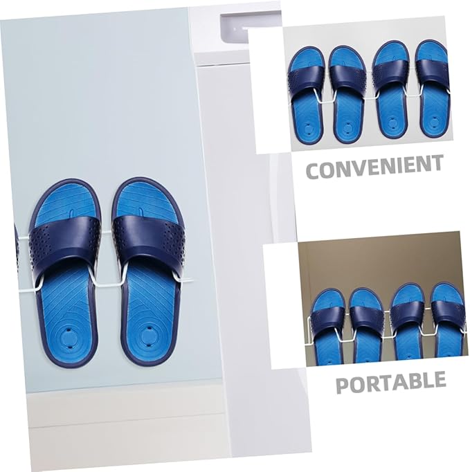 Ciieeo 2pcs Wall Mount Shoe Storage Rack Closet Hanging Organizer Shoe Organizer for Bathroom